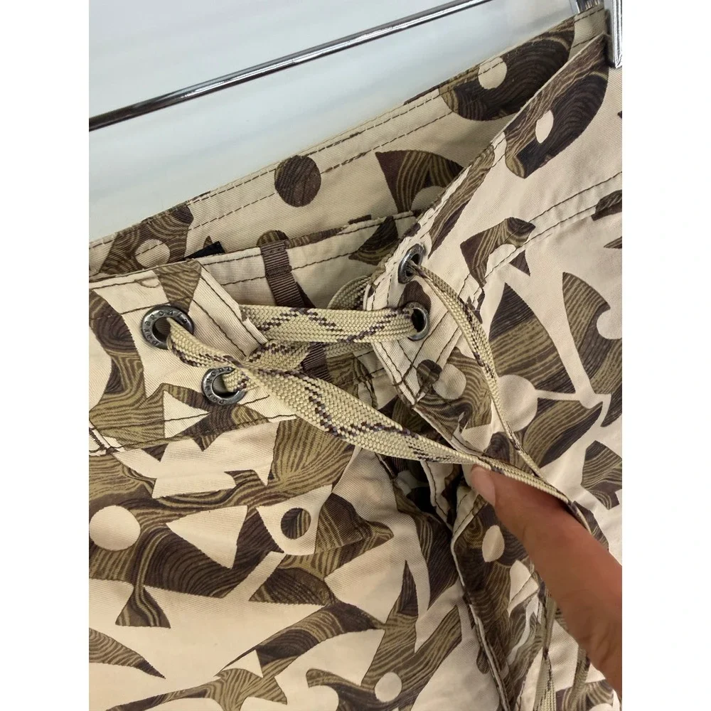 Patagonia Wavefarer Board Shorts Men 30 Peat Brown Oaxaca Abstract 86556